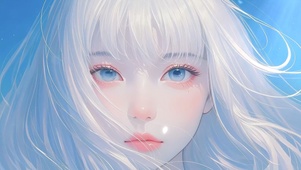 白发元气纯欲流泪少女