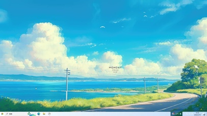 4K简约海景公路主题