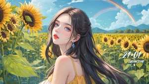 向日葵吊带女神