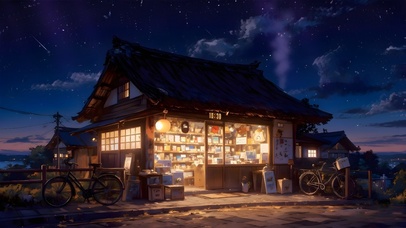 流星雨！极光星河下的小卖部