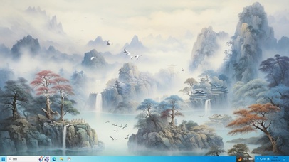 水墨山水画