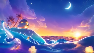 4K高清海上灯塔梦幻壁纸