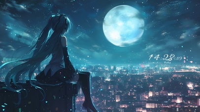 夜晚星空初音