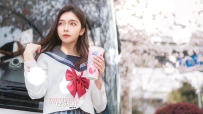 清纯的jk制服美女