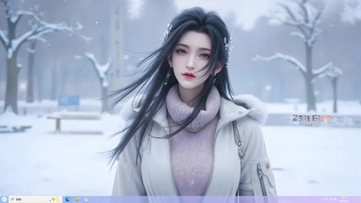 冬天雪地陆雪琪