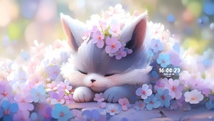 鲜花小狐狸