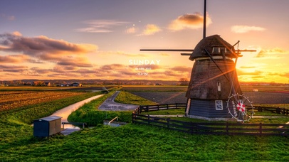 4K唯美夕阳庄园