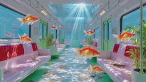 梦幻水下地铁鱼群