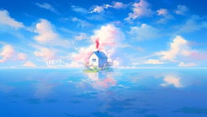 蓝天静谧小屋