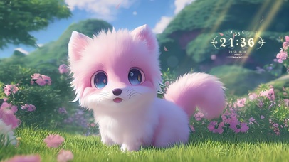 粉粉的奶萌的狐狸