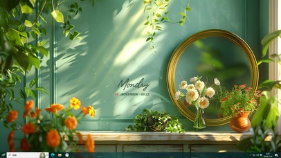 清新文艺阳光插花