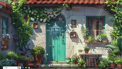 小院插画-桌面主题