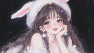 甜美可爱的少女