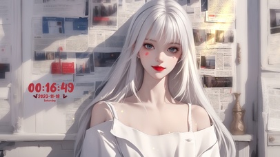 4k白毛报纸女孩