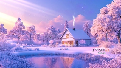 温馨治愈冬季小屋