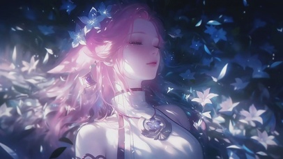 水之境-梦中粉发少女