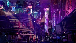 雨中街道