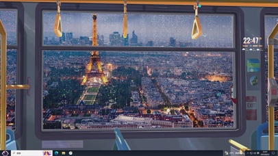 窗外雨景—【主题桌面】