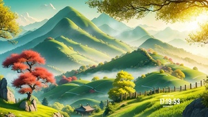 秀丽山景
