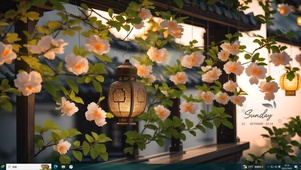 落日余晖后花园