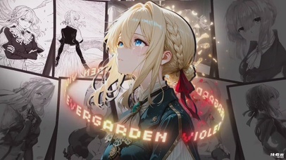 薇尔莉特-炫酷文字环绕壁纸