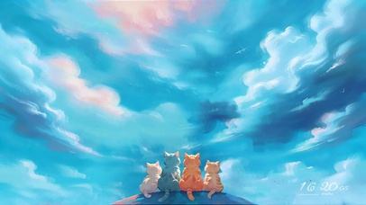 在地球上看云层的喵