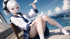 清纯海边JK少女