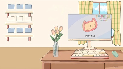 简约郁金香分区桌面