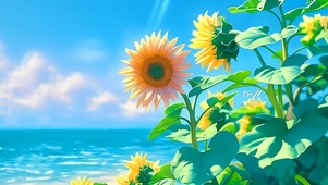 海边的向日葵