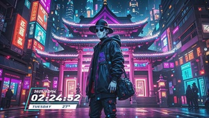 数字艺术科幻未来感的人