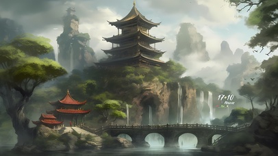 山水国风小桥流水