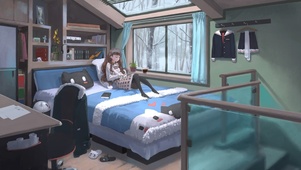 雪中的屋子
