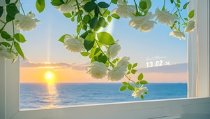 窗外海景玫瑰