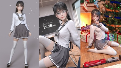 jk白丝美少女合集