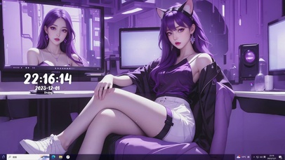 魅惑紫3D长腿美女