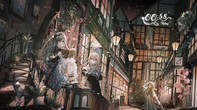 星夜下的美少女