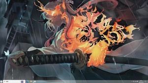雨中恶魔美女