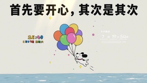 首先要开心