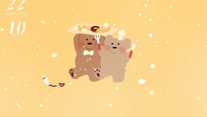 破雪的小熊  壁纸