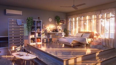 4K 唯美治愈午后阳光房间