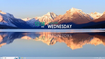 雪山湖景（带鱼屏）