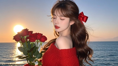 甜美可爱的美女