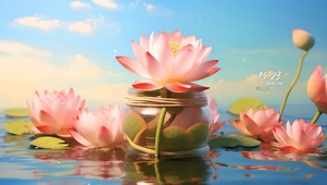 荷花浅浅
