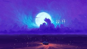  荒原的夜色流星