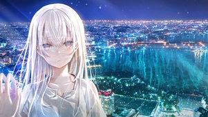 半透明的白发少女