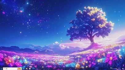 梦幻紫色壁纸-桌面主题