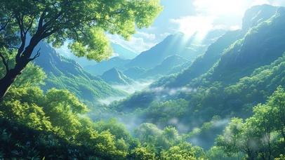 清新绿色自然森林