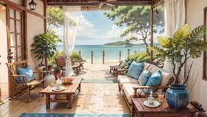 温馨海景小屋