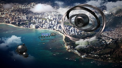 4K科幻圆环都市