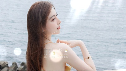 海边性感清纯美女